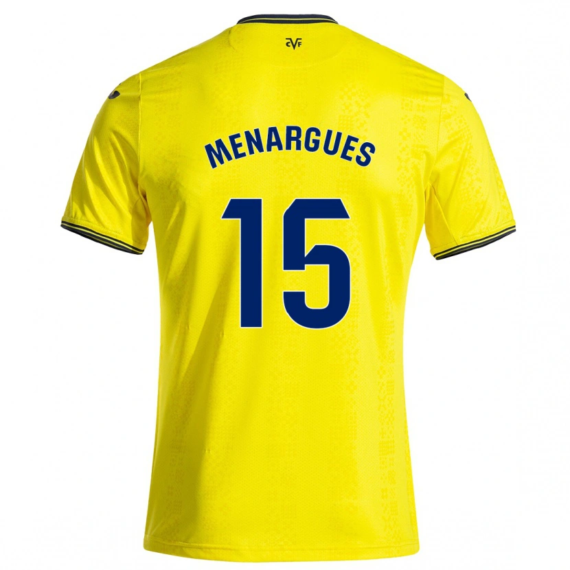 Danxen Män Joseda Menargues #15 Gul Svart Hemmatröja Matchtröjor 2024/25 Tröjor T-Tröja