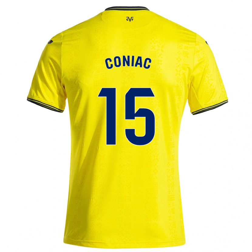 Danxen Män Edu Coniac #15 Gul Svart Hemmatröja Matchtröjor 2024/25 Tröjor T-Tröja