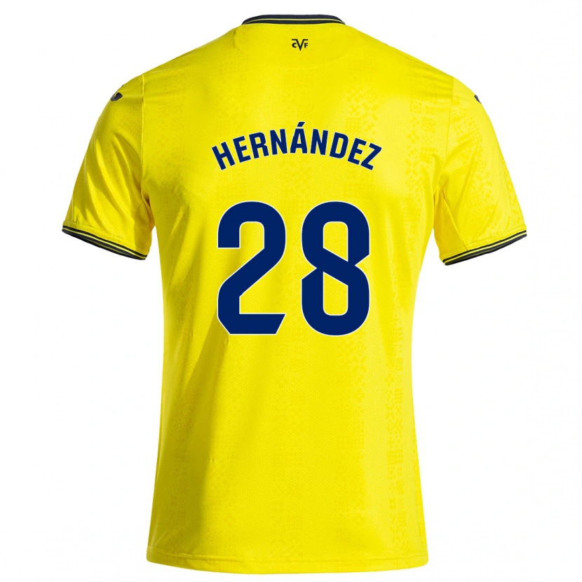 Danxen Män Gerard Hernández #28 Gul Svart Hemmatröja Matchtröjor 2024/25 Tröjor T-Tröja