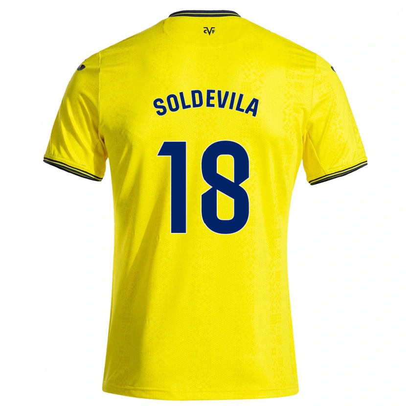 Danxen Män Paola Soldevila #18 Gul Svart Hemmatröja Matchtröjor 2024/25 Tröjor T-Tröja