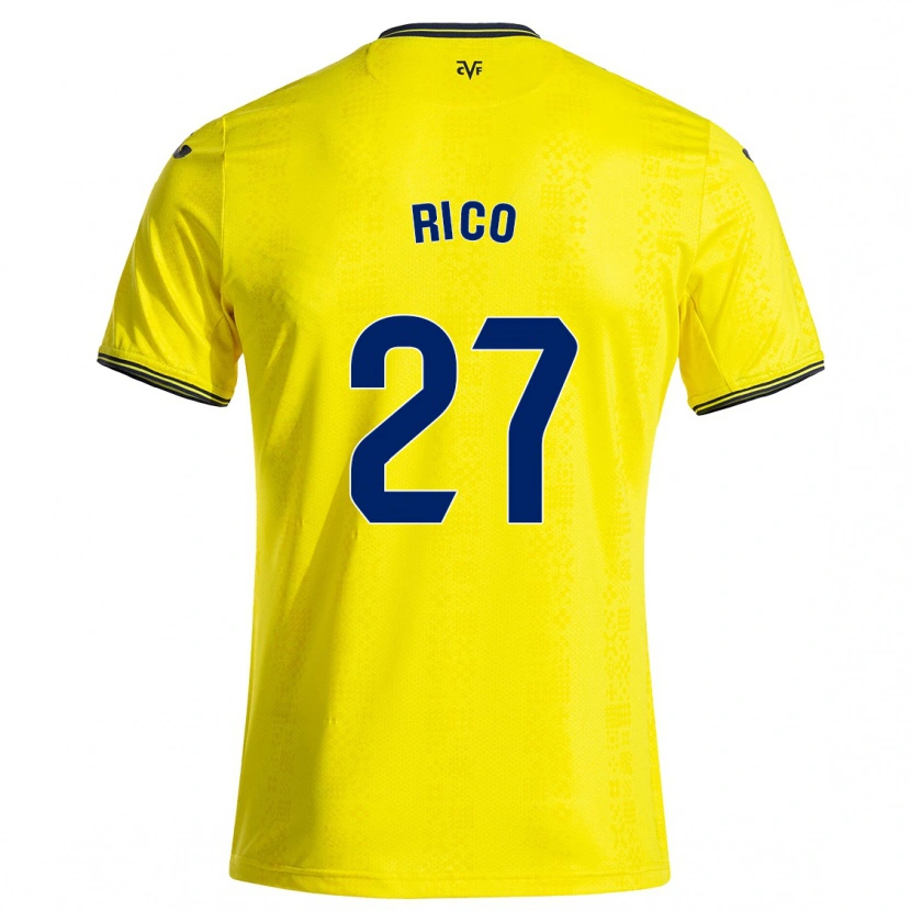 Danxen Män Vera Rico #27 Gul Svart Hemmatröja Matchtröjor 2024/25 Tröjor T-Tröja
