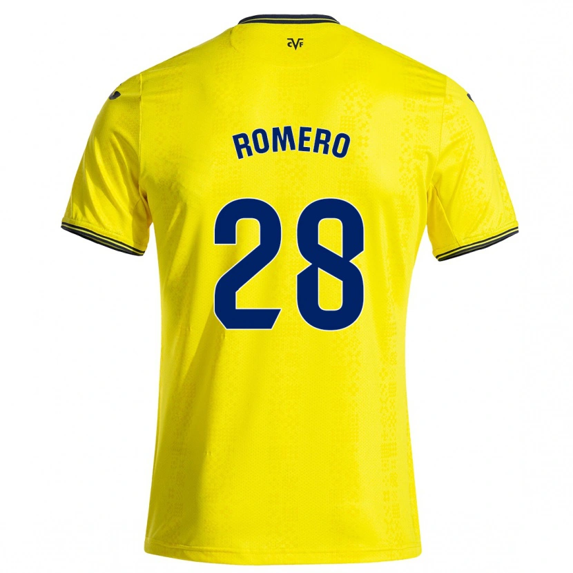 Danxen Män María Romero #28 Gul Svart Hemmatröja Matchtröjor 2024/25 Tröjor T-Tröja