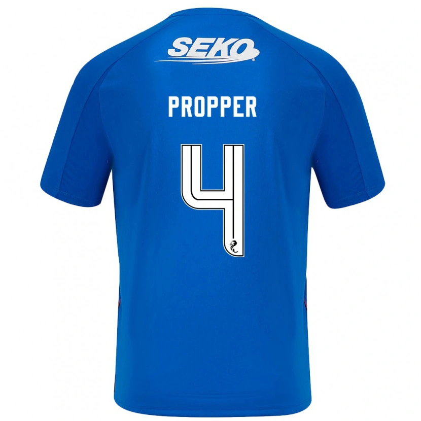 Danxen Män Robin Pröpper #4 Mörkblå Hemmatröja Matchtröjor 2024/25 Tröjor T-Tröja