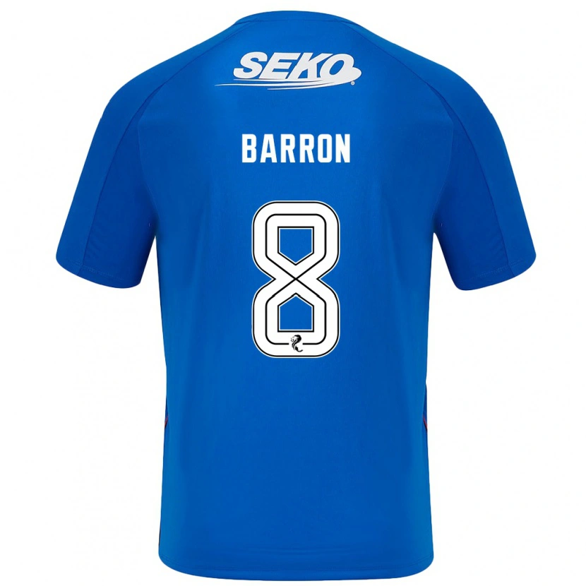 Danxen Män Connor Barron #8 Mörkblå Hemmatröja Matchtröjor 2024/25 Tröjor T-Tröja