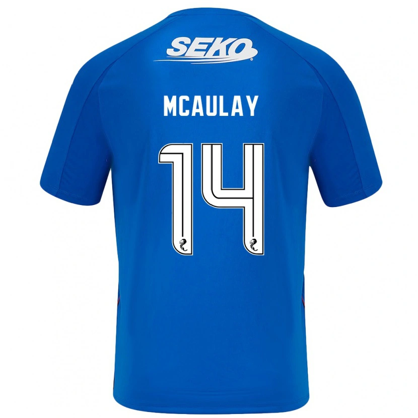 Danxen Män Mia Mcaulay #14 Mörkblå Hemmatröja Matchtröjor 2024/25 Tröjor T-Tröja