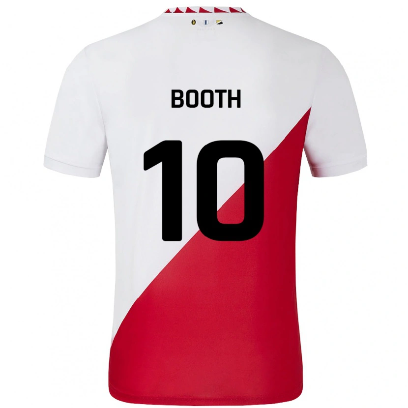 Danxen Män Taylor Booth #10 Vit Röd Hemmatröja Matchtröjor 2024/25 Tröjor T-Tröja