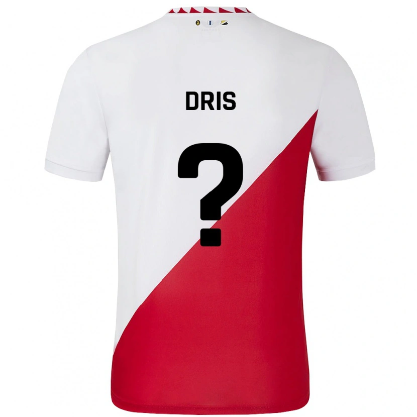 Danxen Män Sofiane Dris #0 Vit Röd Hemmatröja Matchtröjor 2024/25 Tröjor T-Tröja