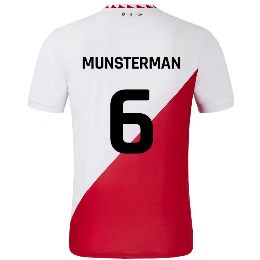 Danxen Män Marthe Munsterman #6 Vit Röd Hemmatröja Matchtröjor 2024/25 Tröjor T-Tröja