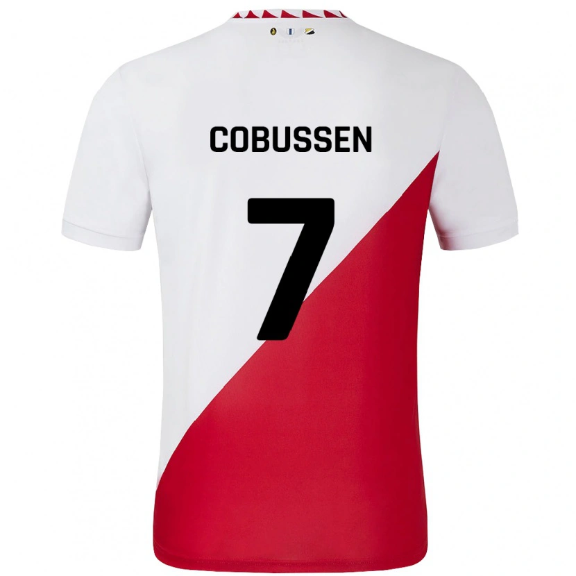 Danxen Män Sophie Cobussen #7 Vit Röd Hemmatröja Matchtröjor 2024/25 Tröjor T-Tröja