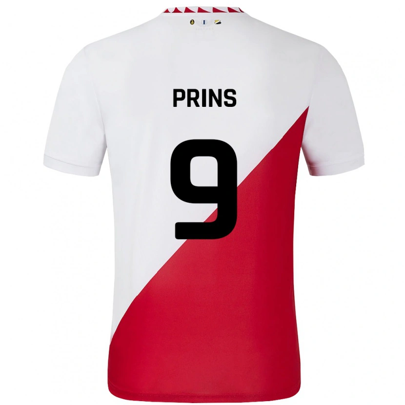 Danxen Män Femke Prins #9 Vit Röd Hemmatröja Matchtröjor 2024/25 Tröjor T-Tröja