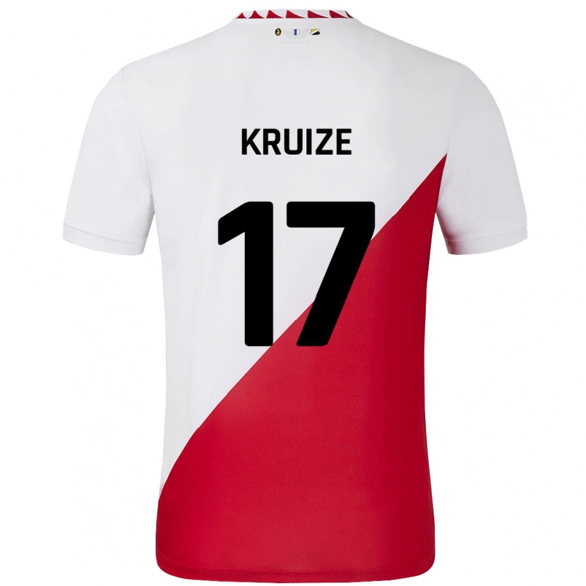Danxen Män Elisha Kruize #17 Vit Röd Hemmatröja Matchtröjor 2024/25 Tröjor T-Tröja