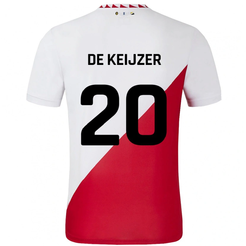 Danxen Män Lotje De Keijzer #20 Vit Röd Hemmatröja Matchtröjor 2024/25 Tröjor T-Tröja