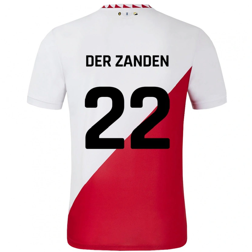 Danxen Män Iise Van Der Zanden #22 Vit Röd Hemmatröja Matchtröjor 2024/25 Tröjor T-Tröja
