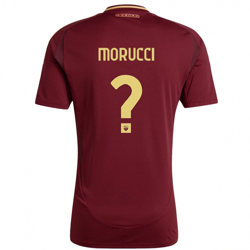 Danxen Män Edoardo Morucci #0 Rött Brunt Guld Hemmatröja Matchtröjor 2024/25 Tröjor T-Tröja