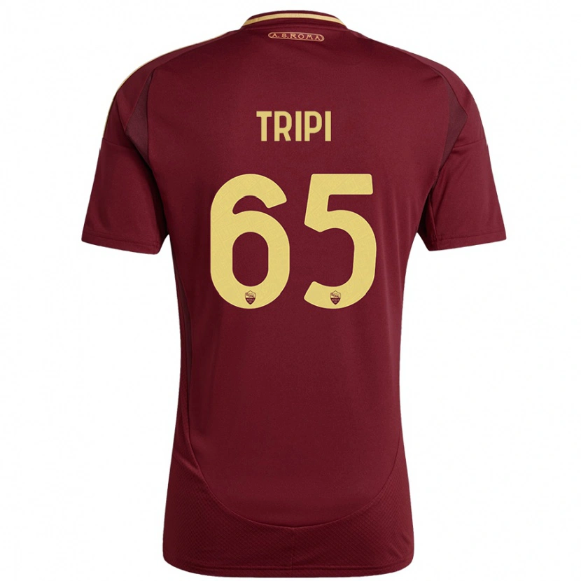 Danxen Män Filippo Tripi #65 Rött Brunt Guld Hemmatröja Matchtröjor 2024/25 Tröjor T-Tröja