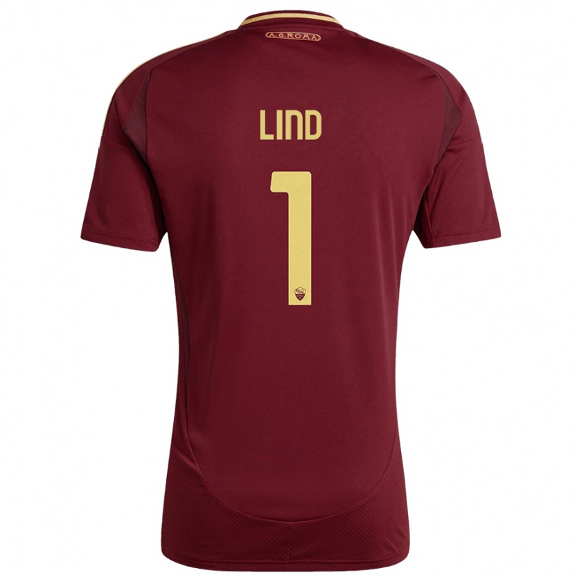 Danxen Män Emma Lind #1 Rött Brunt Guld Hemmatröja Matchtröjor 2024/25 Tröjor T-Tröja