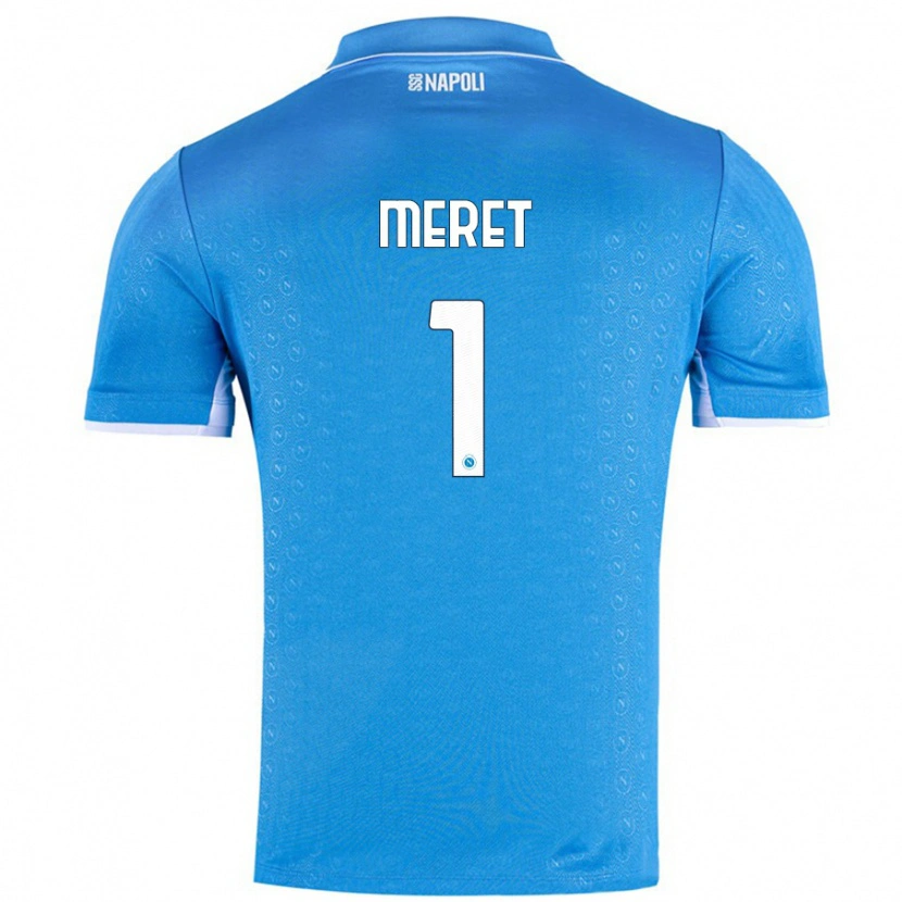Danxen Män Alex Meret #1 Himmelsblå Hemmatröja Matchtröjor 2024/25 Tröjor T-Tröja
