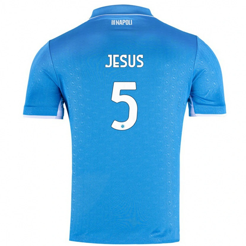 Danxen Män Juan Jesus #5 Himmelsblå Hemmatröja Matchtröjor 2024/25 Tröjor T-Tröja