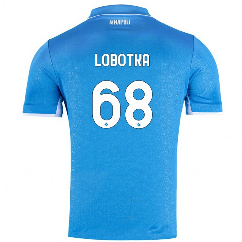 Danxen Män Stanislav Lobotka #68 Himmelsblå Hemmatröja Matchtröjor 2024/25 Tröjor T-Tröja