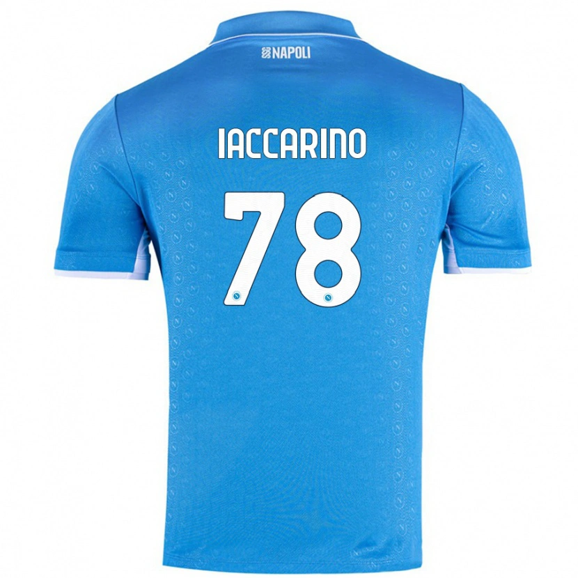 Danxen Män Gennaro Iaccarino #78 Himmelsblå Hemmatröja Matchtröjor 2024/25 Tröjor T-Tröja
