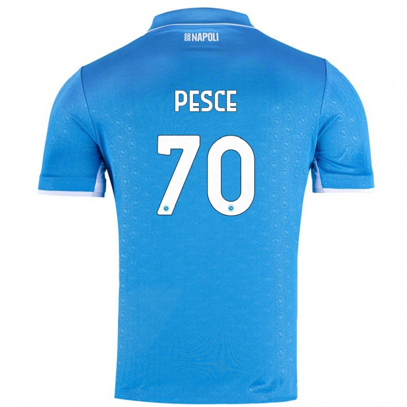 Danxen Män Antonio Pesce #70 Himmelsblå Hemmatröja Matchtröjor 2024/25 Tröjor T-Tröja