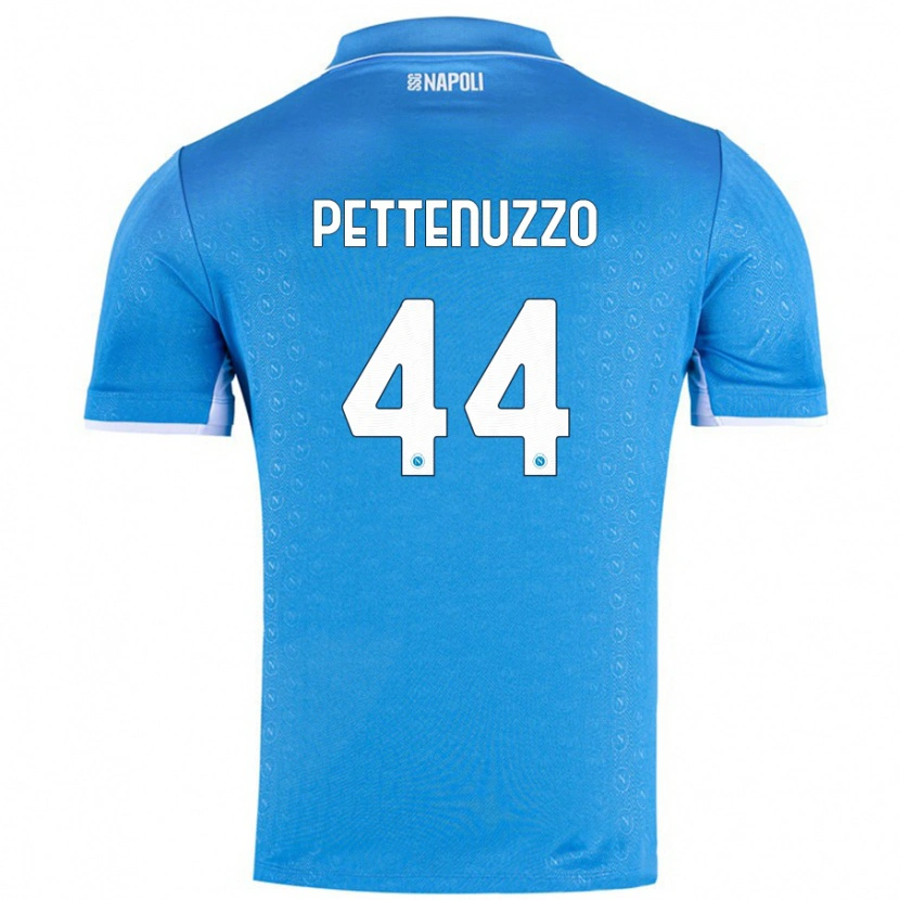 Danxen Män Tecla Pettenuzzo #44 Himmelsblå Hemmatröja Matchtröjor 2024/25 Tröjor T-Tröja