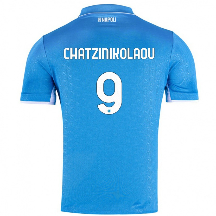 Danxen Män Despoina Chatzinikolaou #9 Himmelsblå Hemmatröja Matchtröjor 2024/25 Tröjor T-Tröja