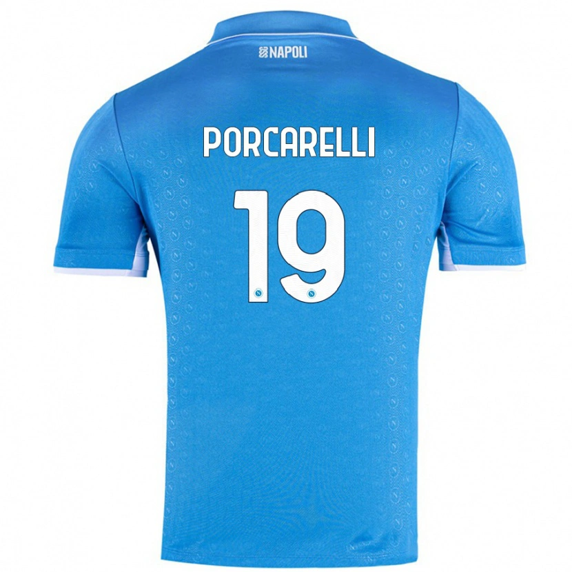 Danxen Män Maddelena Porcarelli #19 Himmelsblå Hemmatröja Matchtröjor 2024/25 Tröjor T-Tröja