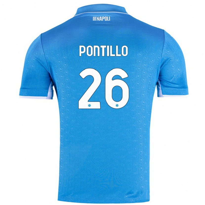 Danxen Män Pasquale Pontillo #26 Himmelsblå Hemmatröja Matchtröjor 2024/25 Tröjor T-Tröja
