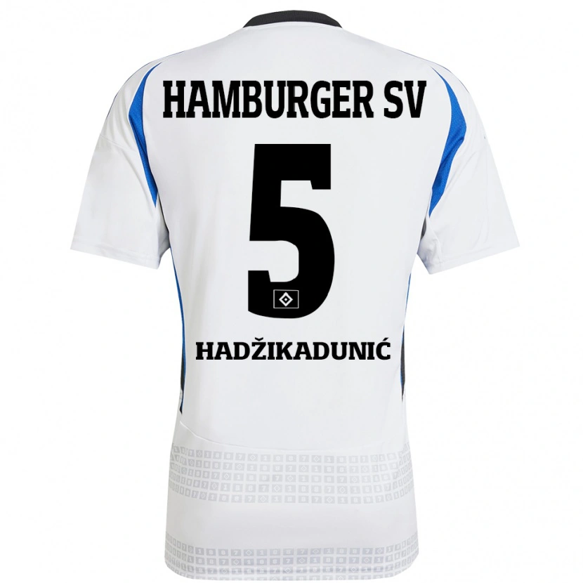 Danxen Män Dennis Hadzikadunic #5 Vit Blå Hemmatröja Matchtröjor 2024/25 Tröjor T-Tröja