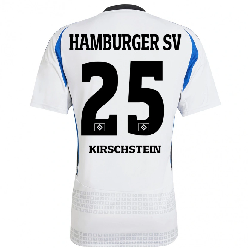 Danxen Män Merle Kirschstein #25 Vit Blå Hemmatröja Matchtröjor 2024/25 Tröjor T-Tröja