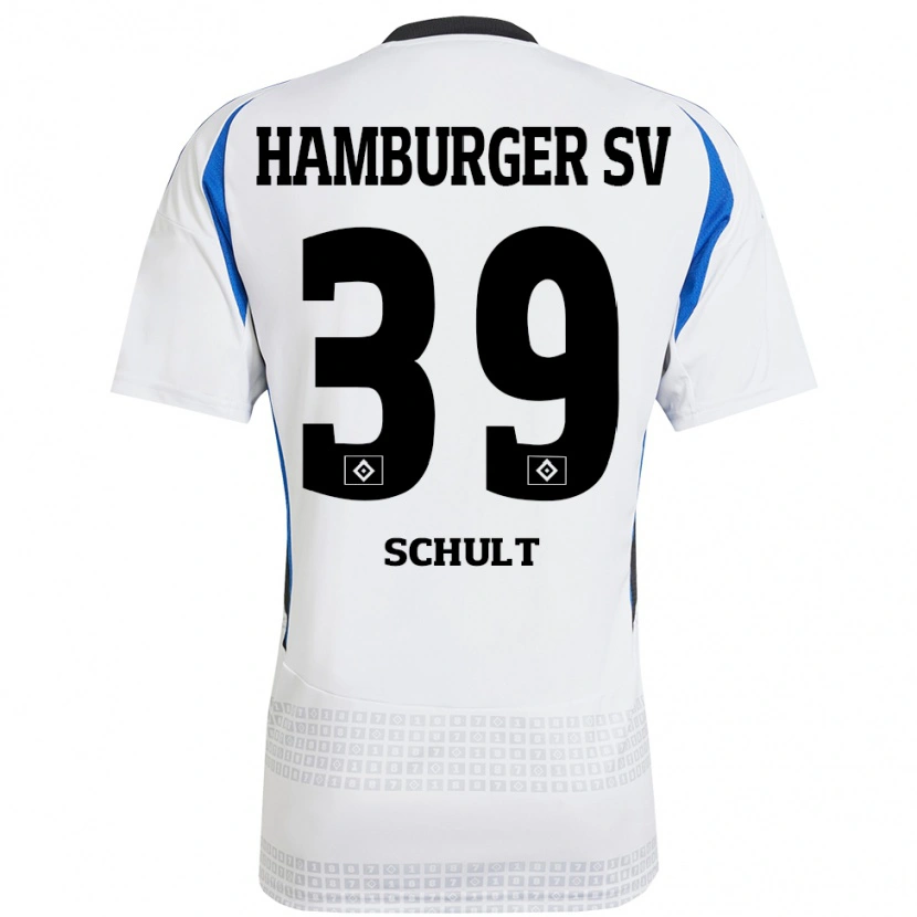Danxen Män Almuth Schult #39 Vit Blå Hemmatröja Matchtröjor 2024/25 Tröjor T-Tröja