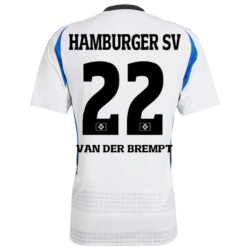 Danxen Män Ignace Van Der Brempt #22 Vit Blå Hemmatröja Matchtröjor 2024/25 Tröjor T-Tröja