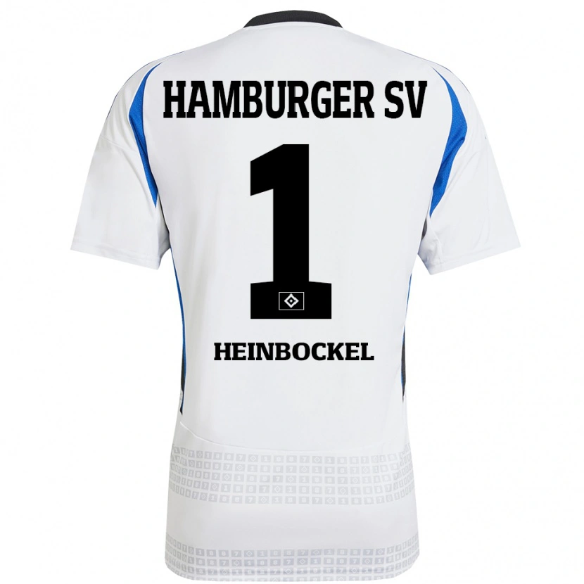 Danxen Män Simon Heinbockel #1 Vit Blå Hemmatröja Matchtröjor 2024/25 Tröjor T-Tröja