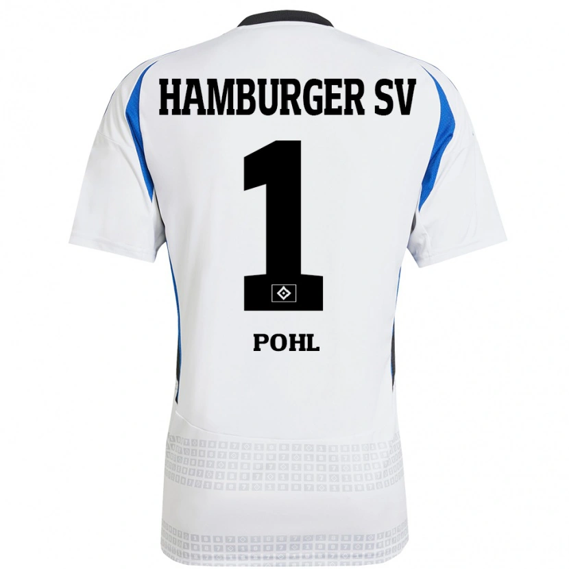 Danxen Män Christina Pohl #1 Vit Blå Hemmatröja Matchtröjor 2024/25 Tröjor T-Tröja