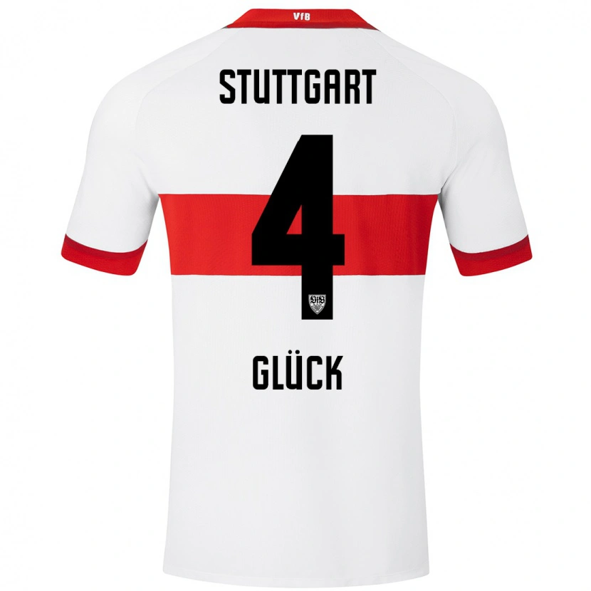 Danxen Män Michael Glück #4 Vit Röd Hemmatröja Matchtröjor 2024/25 Tröjor T-Tröja