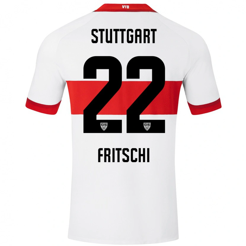 Danxen Män Paulo Fritschi #22 Vit Röd Hemmatröja Matchtröjor 2024/25 Tröjor T-Tröja