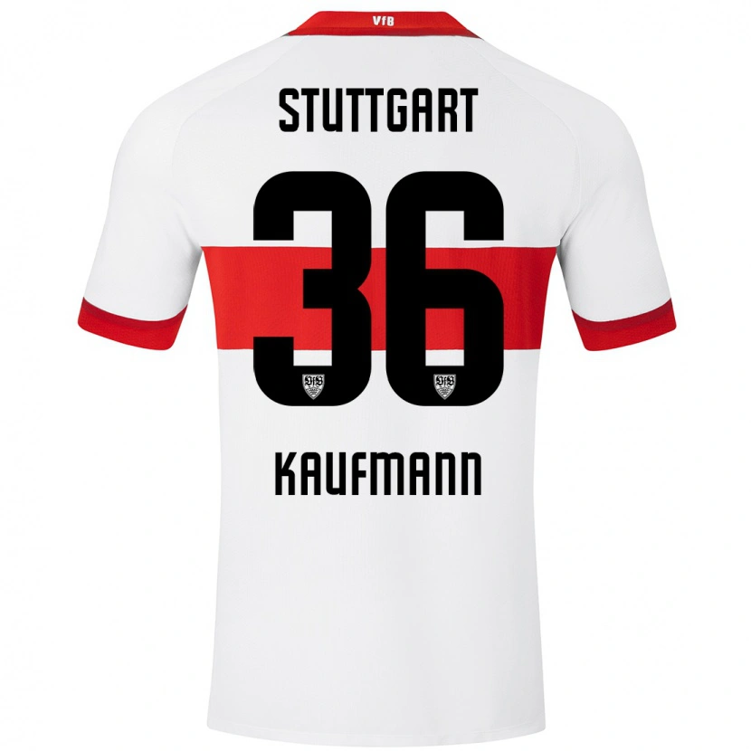 Danxen Män Tino Kaufmann #36 Vit Röd Hemmatröja Matchtröjor 2024/25 Tröjor T-Tröja