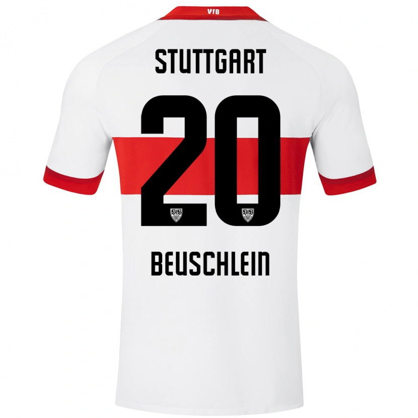 Danxen Män Jana Beuschlein #20 Vit Röd Hemmatröja Matchtröjor 2024/25 Tröjor T-Tröja