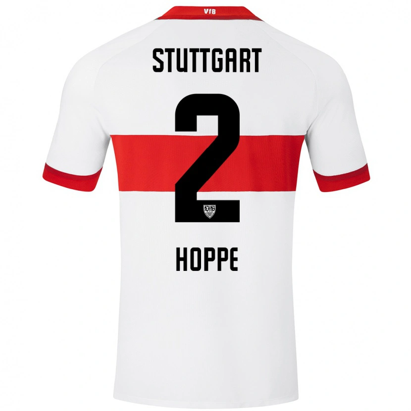 Danxen Män Mattis Hoppe #2 Vit Röd Hemmatröja Matchtröjor 2024/25 Tröjor T-Tröja