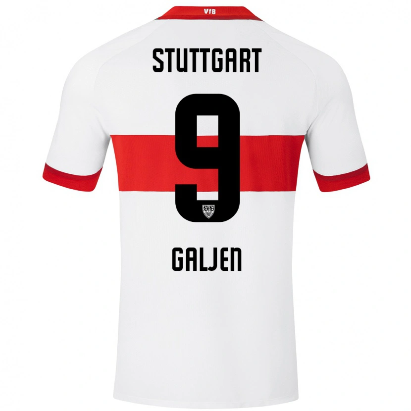 Danxen Män Dejan Galjen #9 Vit Röd Hemmatröja Matchtröjor 2024/25 Tröjor T-Tröja