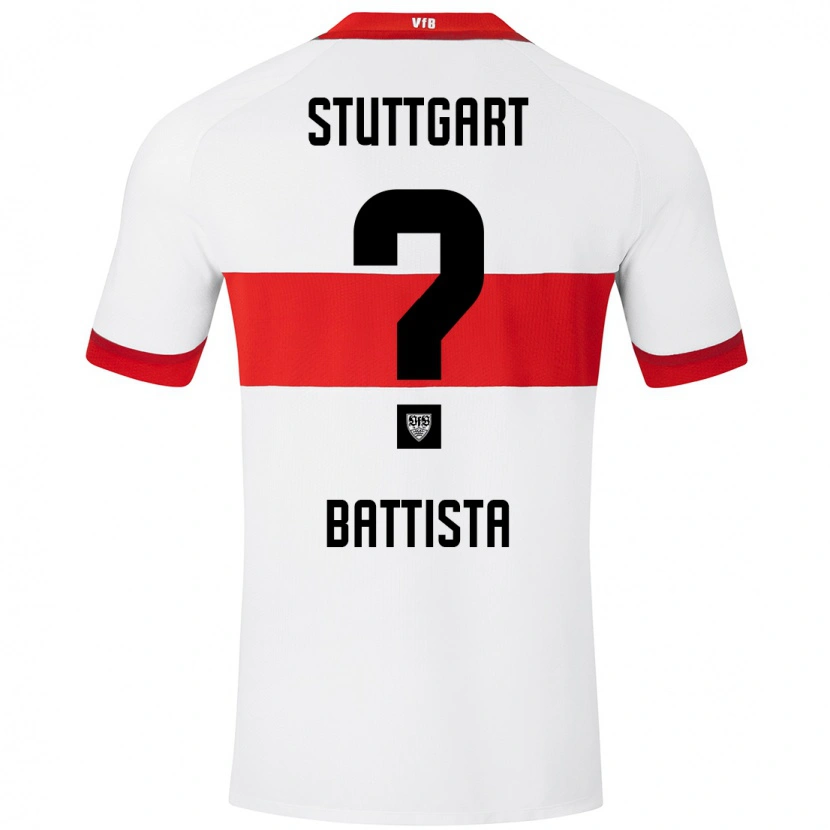 Danxen Män Luca Battista #0 Vit Röd Hemmatröja Matchtröjor 2024/25 Tröjor T-Tröja
