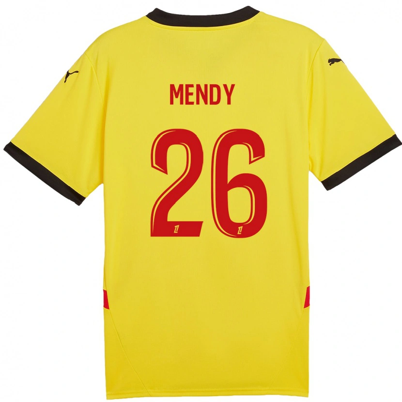 Danxen Män Nampalys Mendy #26 Gul Röd Hemmatröja Matchtröjor 2024/25 Tröjor T-Tröja