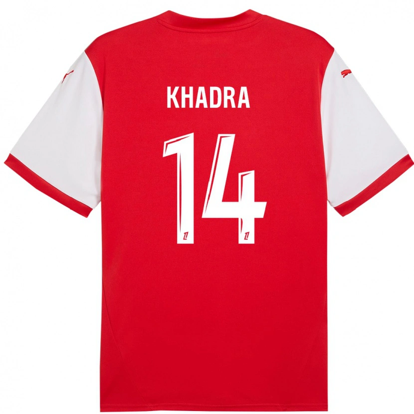 Danxen Män Reda Khadra #14 Röd Vit Hemmatröja Matchtröjor 2024/25 Tröjor T-Tröja