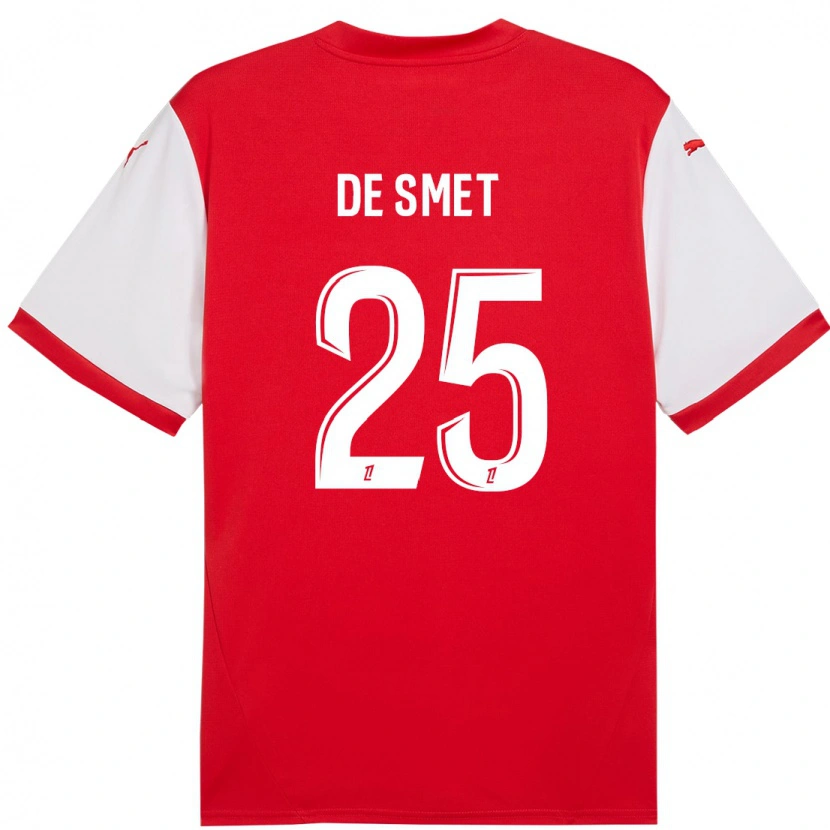 Danxen Män Thibault De Smet #25 Röd Vit Hemmatröja Matchtröjor 2024/25 Tröjor T-Tröja