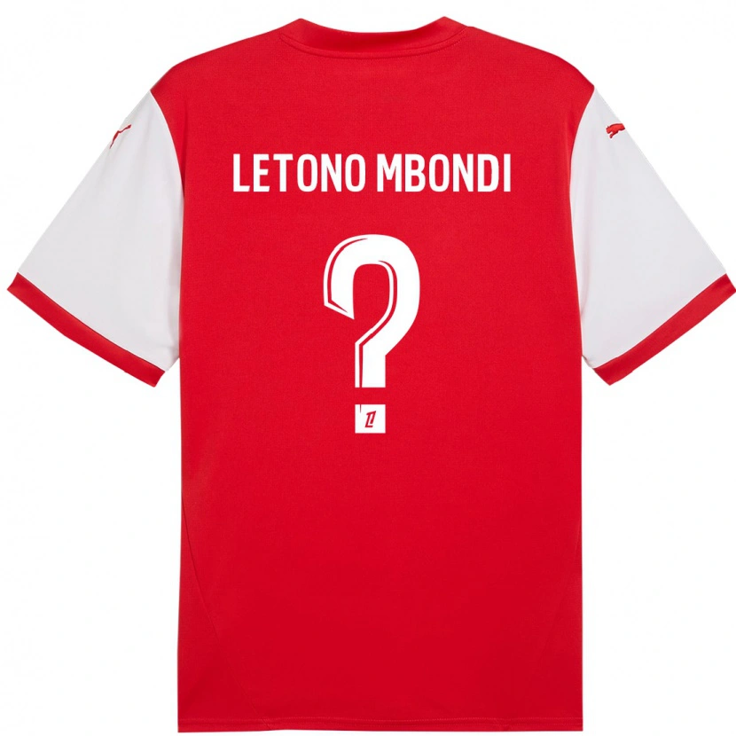 Danxen Män Christ-Emmanuel Letono Mbondi #0 Röd Vit Hemmatröja Matchtröjor 2024/25 Tröjor T-Tröja