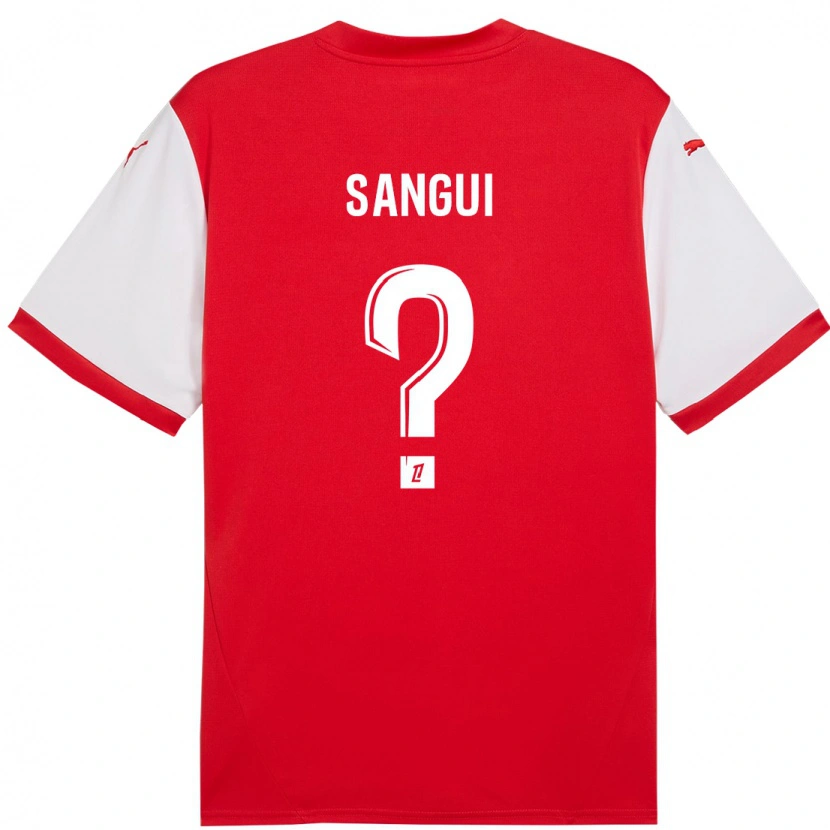 Danxen Män Nhoa Sangui #0 Röd Vit Hemmatröja Matchtröjor 2024/25 Tröjor T-Tröja
