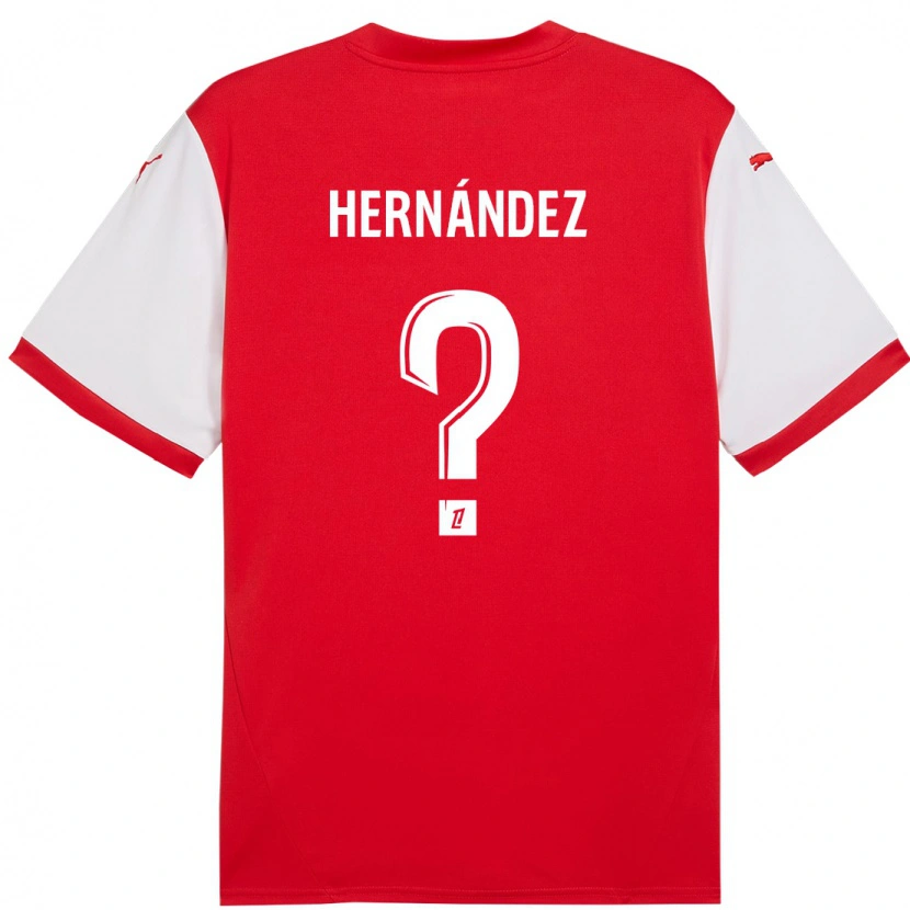Danxen Män Melvin Hernández #0 Röd Vit Hemmatröja Matchtröjor 2024/25 Tröjor T-Tröja