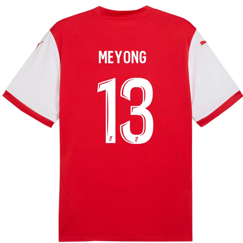 Danxen Män Charlène Meyong #13 Röd Vit Hemmatröja Matchtröjor 2024/25 Tröjor T-Tröja