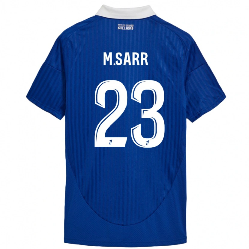 Danxen Män Mamadou Sarr #23 Blå Vit Hemmatröja Matchtröjor 2024/25 Tröjor T-Tröja